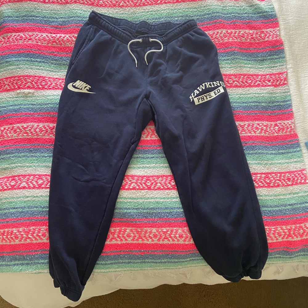 Nike XXL Stranger Things Sweatpants Navy
